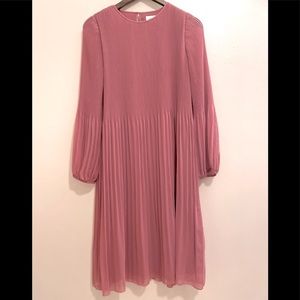 aritzia daydreamer midi Dress Rhodon pink
